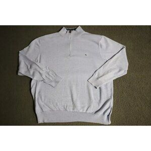 Vineyard Vines Pullover Sweatshirt Mens 2XL Blue 1/4 Zip Whale Logo Embroidered